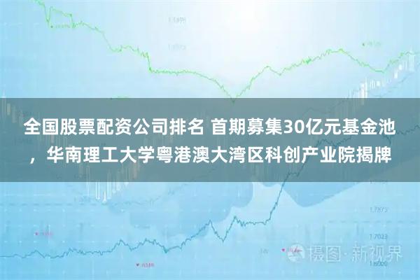 全国股票配资公司排名 首期募集30亿元基金池，华南理工大学粤港澳大湾区科创产业院揭牌